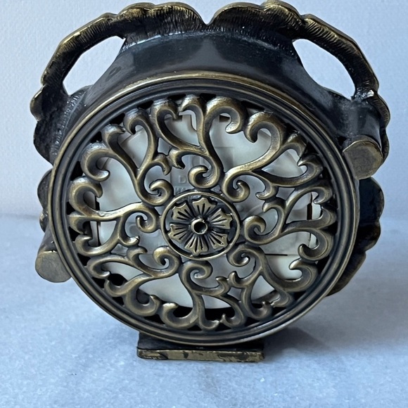 Jeweled Round Battery Operated Table Clock - Picture 6 of 8